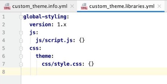 Screenshot of the content of custom_theme.libraries.yml