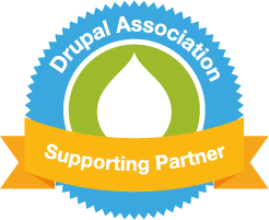 Drupal Association supporting partner ロゴ
